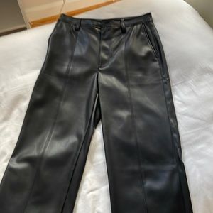 Faux leather pants